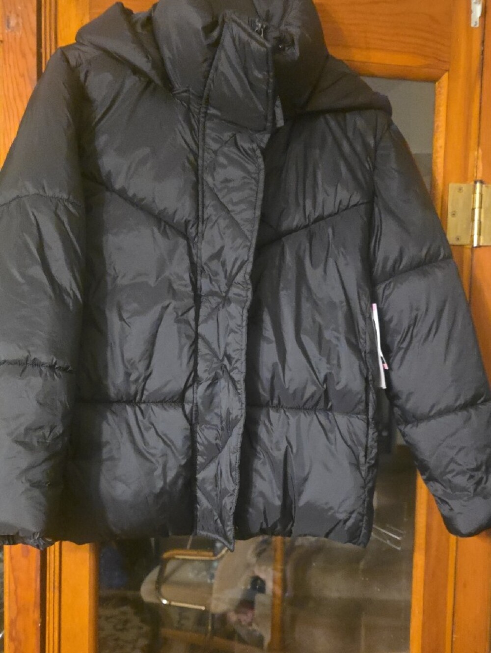 BCBGeneration Black Puffer Jacket with Hood